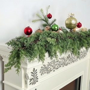 Noël Cyprès Feuille <span class=keywords><strong>Osier</strong></span> Escalier Décoration Table Pièce Maîtresse Porte D'entrée Suspendus Xmas Guirlande Couronnes - Product Image 5