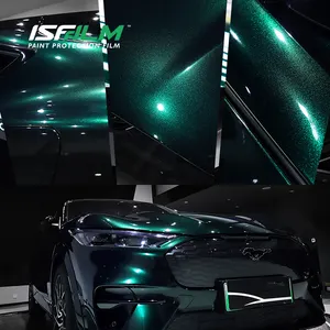 ISFFILM color change 10 years Warranty EMERALD GREEN Supplier ceramic coating tpu car paint protection film roll self healing