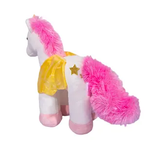 High Quality Creative Pink Unicorn Soft Pink Blue Pony Plush Toy For Birthday Gift Lovely Girl Doll