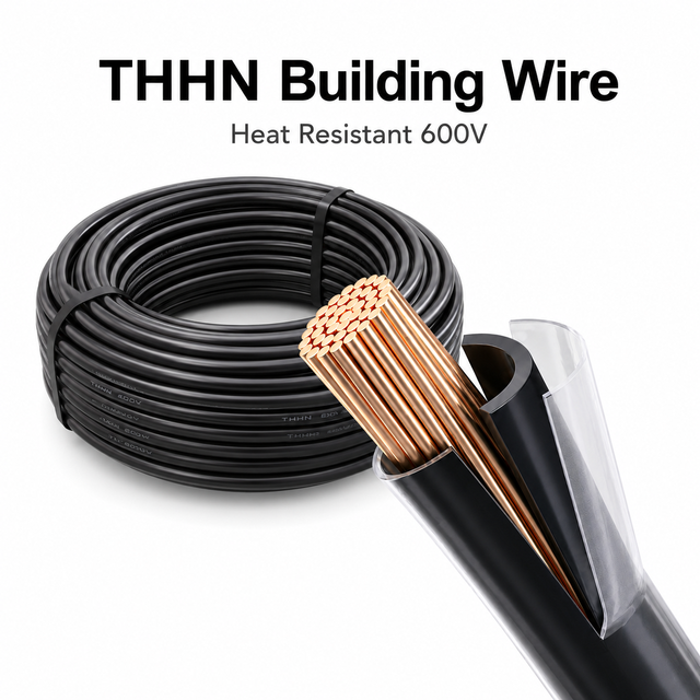 THHN Copper Cable 10 /12/ 14AWG 600V Stranded Solid PVC Nylon Insulated Electrical Building Wire Flame Retardant Heat Resistant
