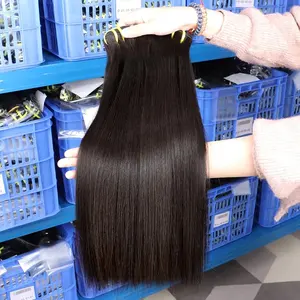 Wholesale Colombian Human Hair Weave Double Drawn Grade 7A 10 Piece Christmas Diamond Straight Bundles With Lace Frontal Vendo