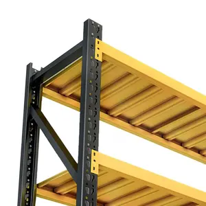 Металлические стеллажи для хранения тяжелых 4-уровневых складских стеллажей