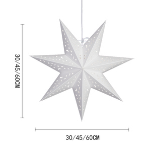 Hot Bán Hàng Handmade LED Treo Đèn Lồng Giấy Mô Hình Tùy Chỉnh Hình Dạng Ngôi Sao Đèn Bóng Râm Cho Đám Cưới Nhà Giáng Sinh Trang Trí Nội Thất Lãng Mạn - Product Image 5