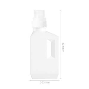 Tùy Chỉnh 500Ml 1000Ml Trắng Vuông Rỗng <span class=keywords><strong>HDPE</strong></span> Nhựa Hộ Gia Đình Rửa Giặt Chất Tẩy Rửa Số Lượng Lớn Chai 1L - Product Image 6