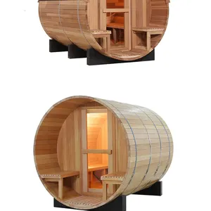 Sunaken Buitenshuis Traditionele Stoomvat Traditionele Stoomsauna Buiten Sparren Saunaruimte 3-4 Personen Buitentralsauna