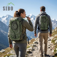 Beg Air Mendaki Tactical 1.5L, Bolsa de Hidratación Plegable Sibo con Manguera de Liberación Rápida, Impermeable y con Tapa Antipolvo para Correr