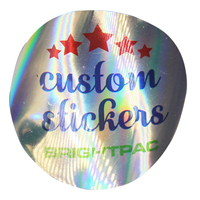 Pegatina Holográfica con Efecto Reflectante, Resistente a los Rayos UV e Impermeable, con Logotipo Personalizado, para Marcos de Fotos, Velas y Manualidades