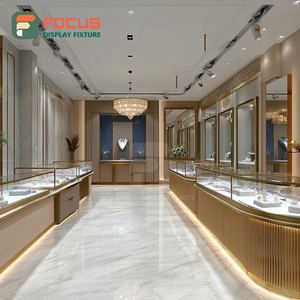 High Visibility High End Jewelry Display Case Metal <b>Frame</b> Jewelry Shop Glass Showcase - Product Image 6