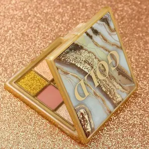 Custom Label Gold Eyeshadow Palette High Pigment 9 Colors Maquiagem Pastel Shimmer Pigmentos Private Label Custom Low Moq Eye Shadow