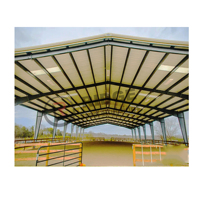 Abri préfabriqué en acier léger pour élevage de chèvres, laitières, ânes, moutons, vaches, bétail, hangar, abri pour animaux, tente, soudage, découpe, pliage