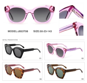 2025 luxe élégant femmes rose cadre UV400 lentilles lunettes de soleil <span class=keywords><strong>italien</strong></span> Mazzucchelli foncé acétate lunettes de soleil fabricant - Product Image 2