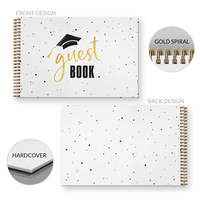 Carnet de Visiteurs Personnalisé A5 à Couverture Rigide pour Remise de Diplôme, Carnets d'Autographes de Mariage pour Souvenirs