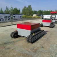 Plataforma elevadora sobre orugas pequeña, robot de elevación hidráulica para caminar eléctrico, chasis de pista de elevación remota eléctrica