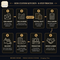 Cuisine complète sur mesure, style traditionnel, blanc antique, noyer bicolore, grand hotte, plan de travail en marbre, directement de l'usine OEM