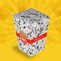 Nouvelle conception d'emballages pour la restauration rapide, boîtes en papier pour hamburgers à emporter, boîtes à hamburgers personnalisées en kraft blanc