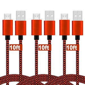 Top Selling Factory Nylon Braided <b>USB</b> Fast Charger Cable 3ft 6ft 10ft Data Cable <b>USB</b> Cable Wholesale - Product Image 2