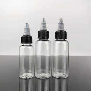 Bouteille en plastique PET de qualité alimentaire avec bouchon à vis et impression sérigraphique pour huile capillaire cosmétique - Product Image 1