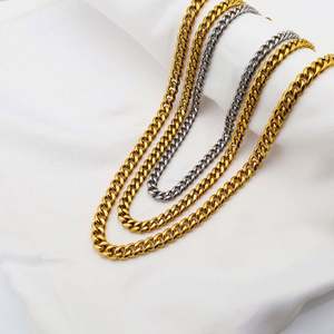 Cadena de Titanio Ajustable, Estilo Hiphop, Delicada, Resistente al Deslustre, de Acero Inoxidable 316L, Chapada en Oro PVD de 14k y 18k, para Hombres y Mujeres - Product Image 3