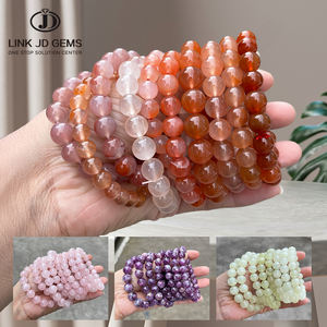JD gemme all'ingrosso di diverse dimensioni in <span class=keywords><strong>pietra</strong></span> naturale perline rotonde braccialetti adatti per le donne e gli uomini di usura quotidiana - Product Image 1