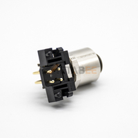 Connecteur M12 à montage sur panneau, écrou arrière, codage A, 4 ou 5 broches, à angle droit, pour PCB, à souder, mâle, circulaire, pour capteur