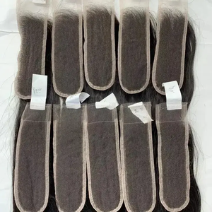 Prêt à expédier meilleure qualité naturel noir couleur vierge Remy cheveux 2x6 HD suisse dentelle fermeture 100% cheveux humains en Stock - Product Image 2
