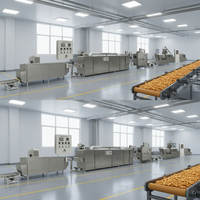Système d'extrusion automatique de nourriture pour céréales de petit-déjeuner, snacks et riz nutritionnel - Capacité 60-500 kg/h 220V/380V