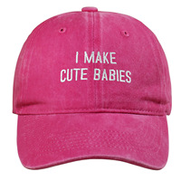 Divertida Gorra de Béisbol con la Frase "I MAKE CUTE BABIES", Gorra de Béisbol Ajustable de Algodón Lavado Estilo Vintage, Regalo de Anuncio de Embarazo para Nuevos Padres