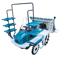 Transplanteuse de riz haute vitesse autoportée, machine efficace pour le repiquage de semis de riz dans les rizières