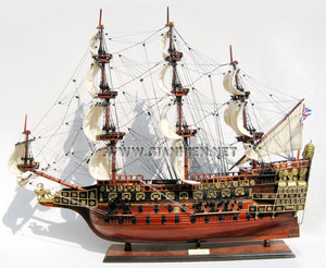 Barco de modelo de madera, modelo de artesanía de madera, buena calidad, cualquier cantidad, pedido, hecho en VIETNAM, entrega rápida - Product Image 1