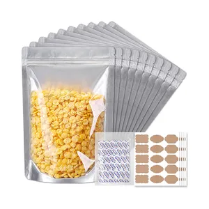  18x26cm 식품 저장 Resealable 알루미늄 호일 7x10 인치 스탠드 업 파우치 가방 전체 창 Mylar 애 가방