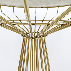 Multicolor Stainless Steel Gold Metal With <strong>Round</strong> Marble High <strong>Table</strong> <strong>Bar</strong> <strong>Stool</strong> for Event Wedding Outdoor Party - Product Image 6