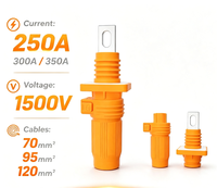 Connecteur de batterie haute tension, courant élevé 250A 300A 350A 1500V DC, connecteur droit pour stockage de batterie pour système d'énergie solaire