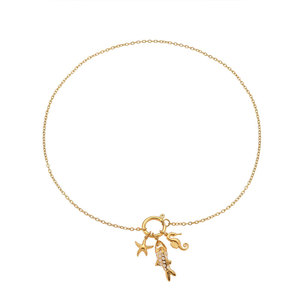 Collares de Moda Hawaiana de Verano, Joyería de Acero Inoxidable 316L, Collar de Pez Marino Chapado en Oro PVD de 14k y 18k para Mujer - Product Image 5