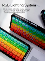 Clavier mécanique rétroéclairé RGB translucide, BT 2.4G USB C filaire, triple mode, OEM ODM, fabricant direct, vente en gros