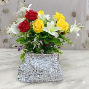 Tas Tangan Wanita Mewah Berkilau Custom Hot Sale, Tas Clutch Pesta Pernikahan <span class=keywords><strong>Prom</strong></span> Bertabur Manik-Manik Bling-Bling - Product Image 5