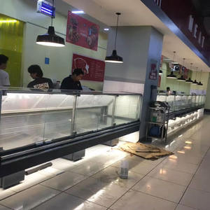 Vitrine Réfrigérée pour Viande de Supermarché, Congélateur de Comptoir pour <span class=keywords><strong>Boucherie</strong></span>, Réfrigérateur de Présentation pour Charcuterie - Product Image 1