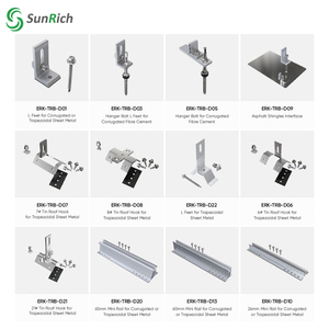 Kits complets de rails de montage photovoltaïques en aluminium, pinces et supports de <span class=keywords><strong>fixation</strong></span> de panneaux solaires pour toits en acier - Product Image 6