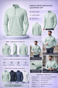 Sudadera Deportiva Personalizada, Transpirable, de Secado Rápido, con Cierre de Cremallera, para Running, Entrenamiento, Golf - Product Image 2