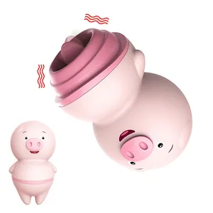 Vibrator penghisap klitoris babi 6 kecepatan, mainan seks dewasa untuk wanita, Vibrator penghisap perangsang puting, lidah bergetar