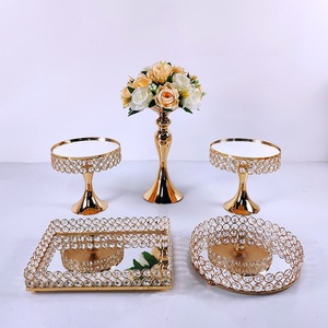 Juego de Soportes de Lujo para Pasteles de Hierro Dorado al por Mayor, Utensilio de Cocina para <span class=keywords><strong>Bodas</strong></span>, Soporte Metálico para Exhibición de Cupcakes y Postres en Buffet - Product Image 6