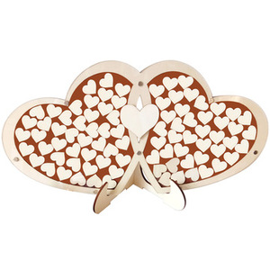 <span class=keywords><strong>Libro</strong></span> <span class=keywords><strong>de</strong></span> invitados con soporte, 1 corazón doble y 100 corazones pequeños para boda, Baby Shower y cumpleaños - Product Image 4