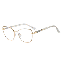 MS 97770 2025 Nuevas gafas Gafas ópticas Gafas femeninas Marco completo de metal con luz antiazul y diseño fotocromático personalizado