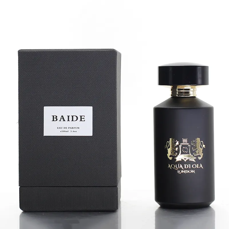 Gratis sampel botol parfum kaca Crimp hitam unik 50ml 100ml dengan kemasan kotak hadiah