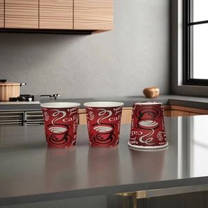 Gobelet à café en papier jetable à paroi simple de 236 ml (8 oz) avec couvercle, imprimable, pour la vente en gros, idéal pour les commandes à emporter de Noël - Product Image 5