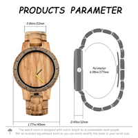 Jam Tangan Pria Kayu Walnut Quartz dengan Logo Terukir, Jam Tangan Kayu Custom untuk Pria