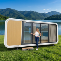 Cabine capsule mobile de 20 pieds pour chambre d'hôtes, hébergement de resort, capsule spatiale