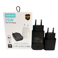Chargeur Super Rapide 25W USB C Adaptateur Secteur USB Type C PD Chargeur Mural pour Samsung Galaxy Note 10/Note 20 S22 S23 S24 S25 S26