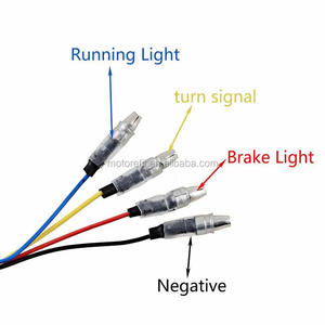 4X ไฟสัญญาณเลี้ยวไฟเบรกหลัง LED สีเหลืองอำพันสำหรับรถจักรยานยนต์สีดำแบบสากล - Product Image 5