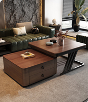 Table basse de luxe légère pour salon, moderne et simple, nouvelle table basse carrée en verre pour petit appartement