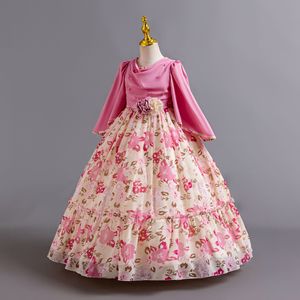 Vendita calda 2025 ragazze abiti stampati principessa per bambini festa di compleanno Chiffon abito da sera per bambini - Product Image 4